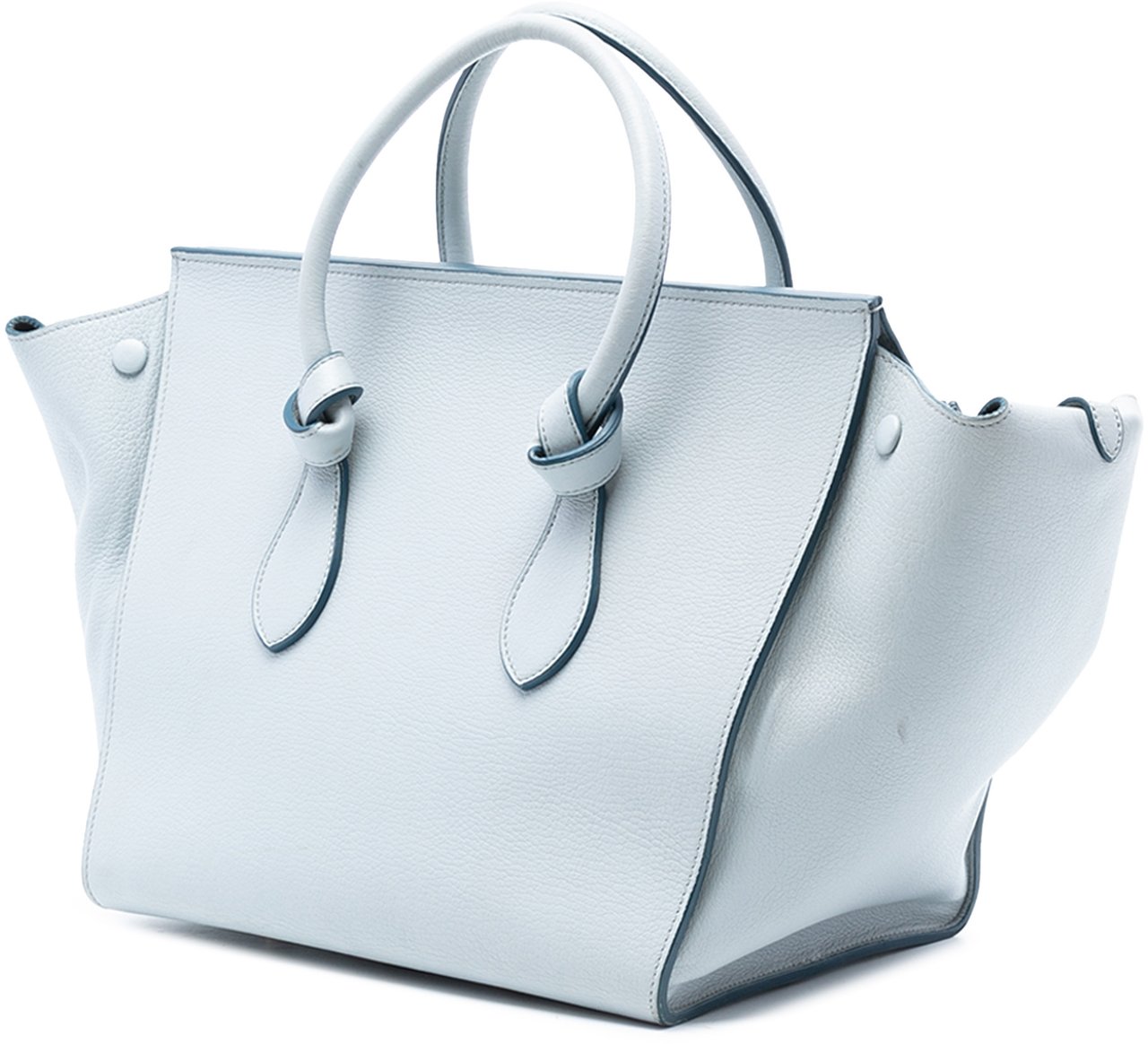 Celine Medium Grained Calfskin Tie Knot Handbag Blauw