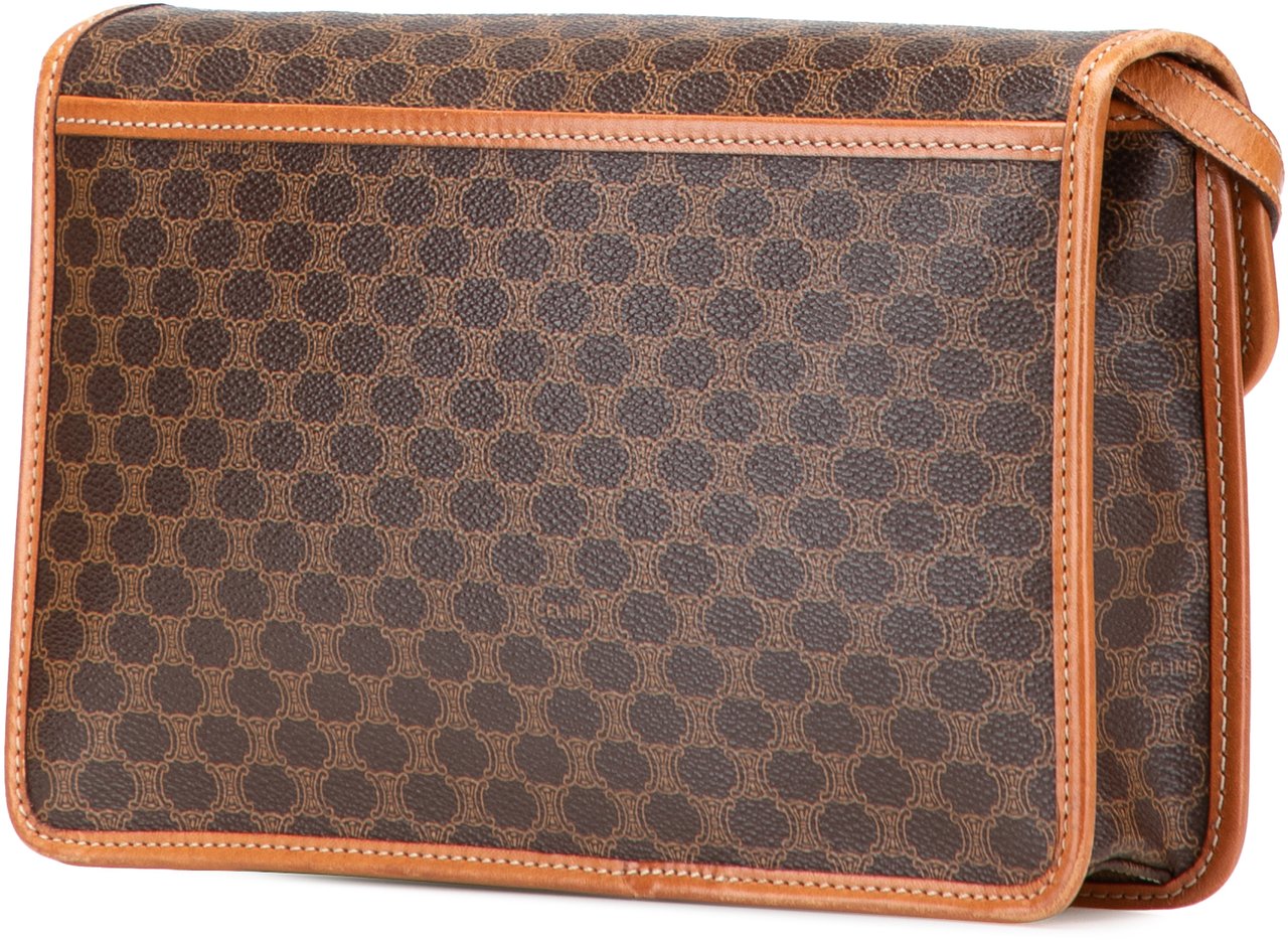 Celine Macadam Coated Canvas Crossbody Bruin