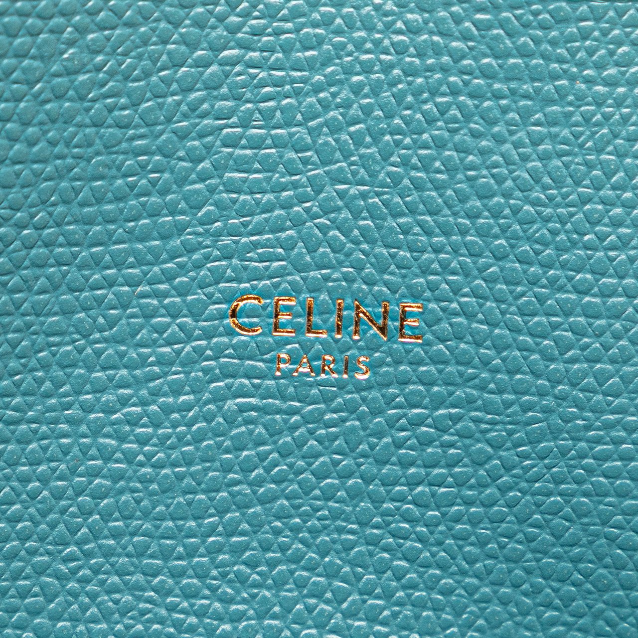 Celine Small Grained Calfskin Vertical Cabas Satchel Blauw