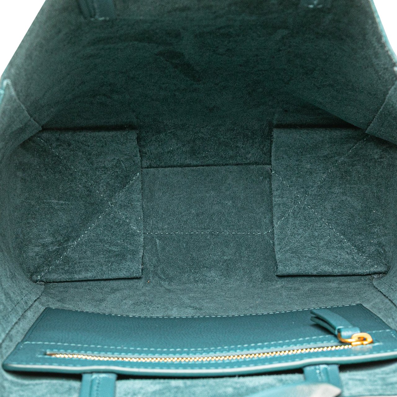 Celine Small Grained Calfskin Vertical Cabas Satchel Blauw