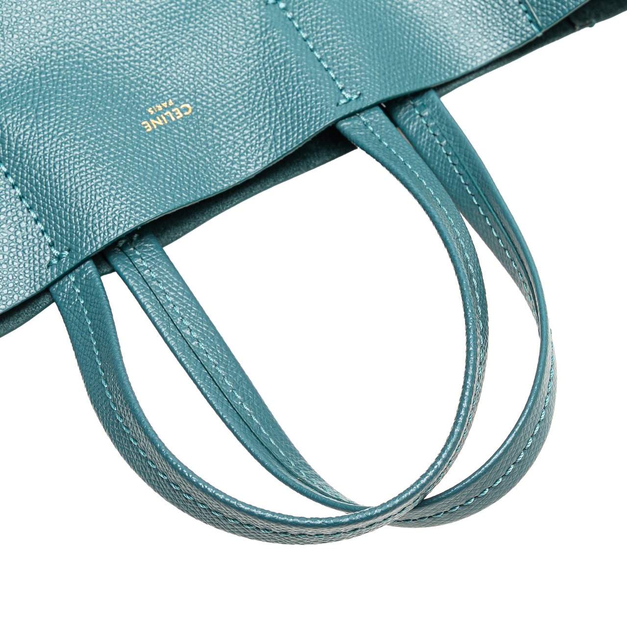 Celine Small Grained Calfskin Vertical Cabas Satchel Blauw
