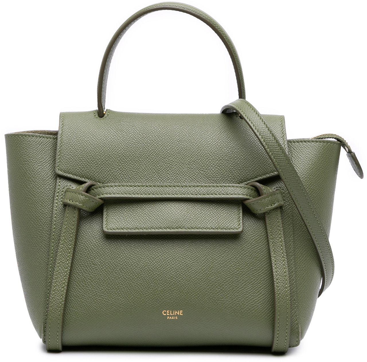 Celine Nano Grained Calfskin Belt Bag Groen