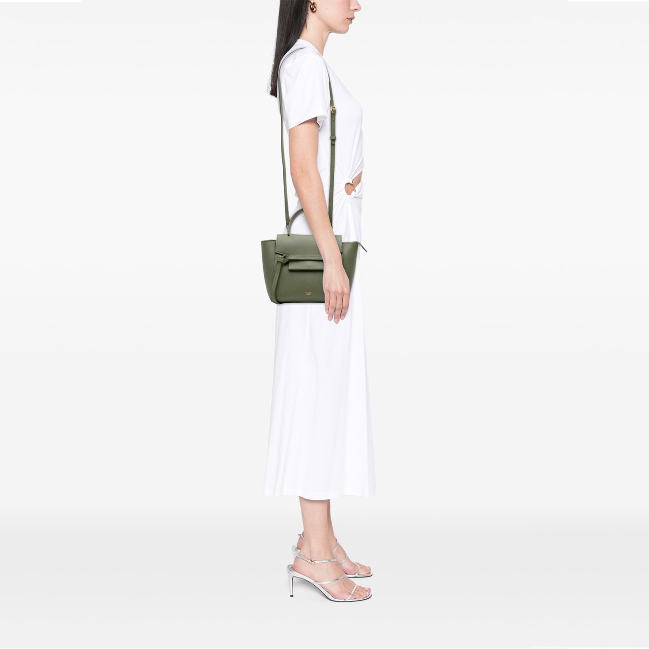 Celine Nano Grained Calfskin Belt Bag Groen