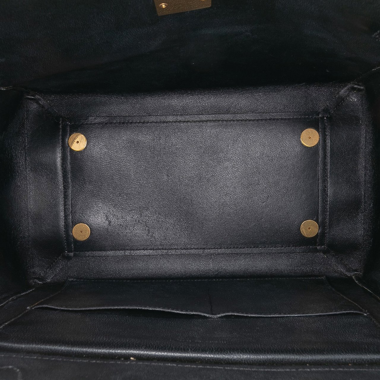 Celine Mini Bicolor Leather Belt Satchel Wit