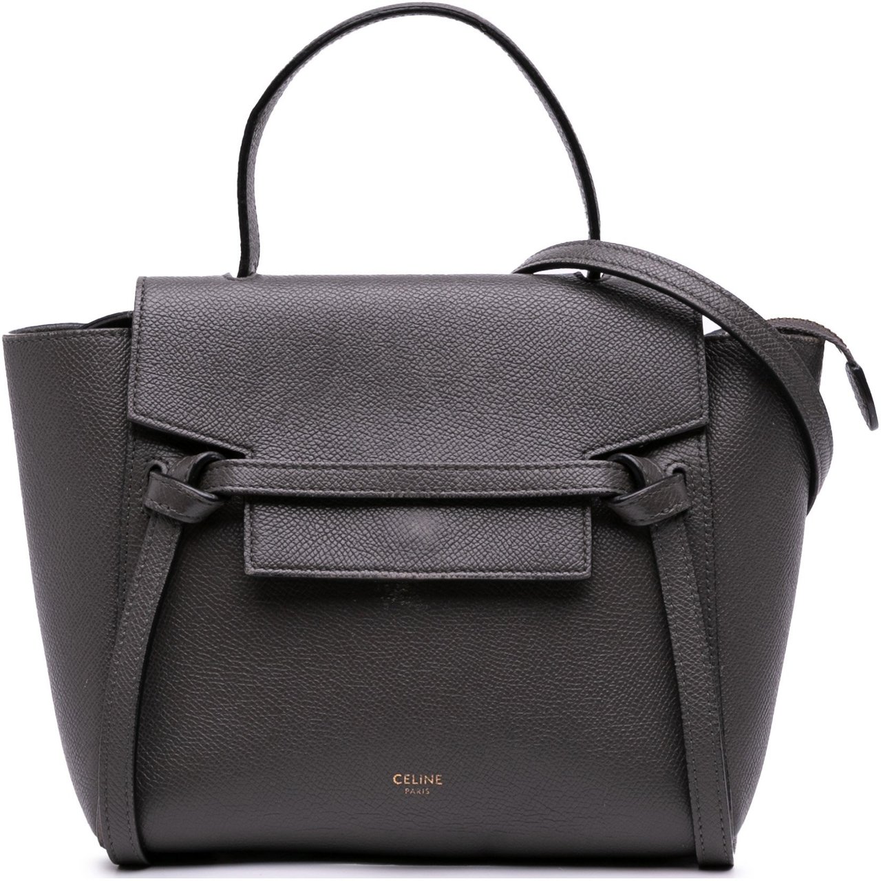 Celine Nano Grained Calfskin Belt Bag Bruin