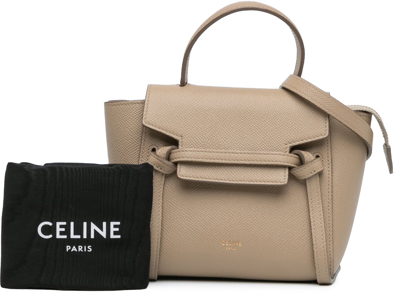 Celine Pico Grained Calfskin Belt Bag Bruin