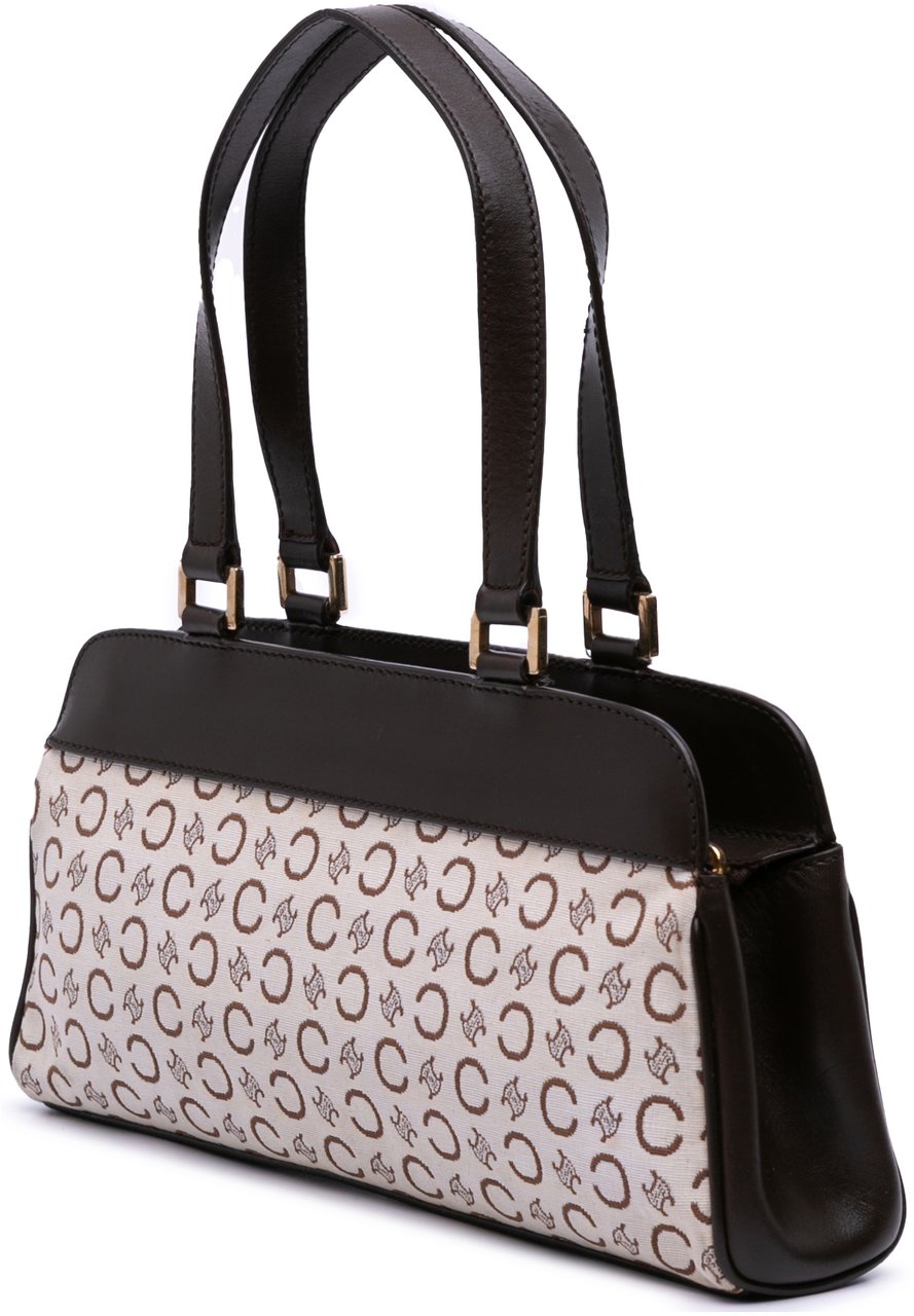 Celine C Macadam Canvas Handbag Bruin
