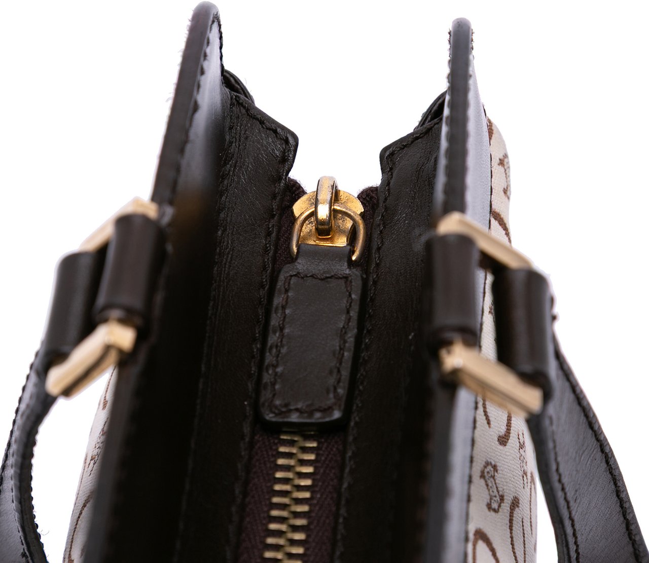 Celine C Macadam Canvas Handbag Bruin