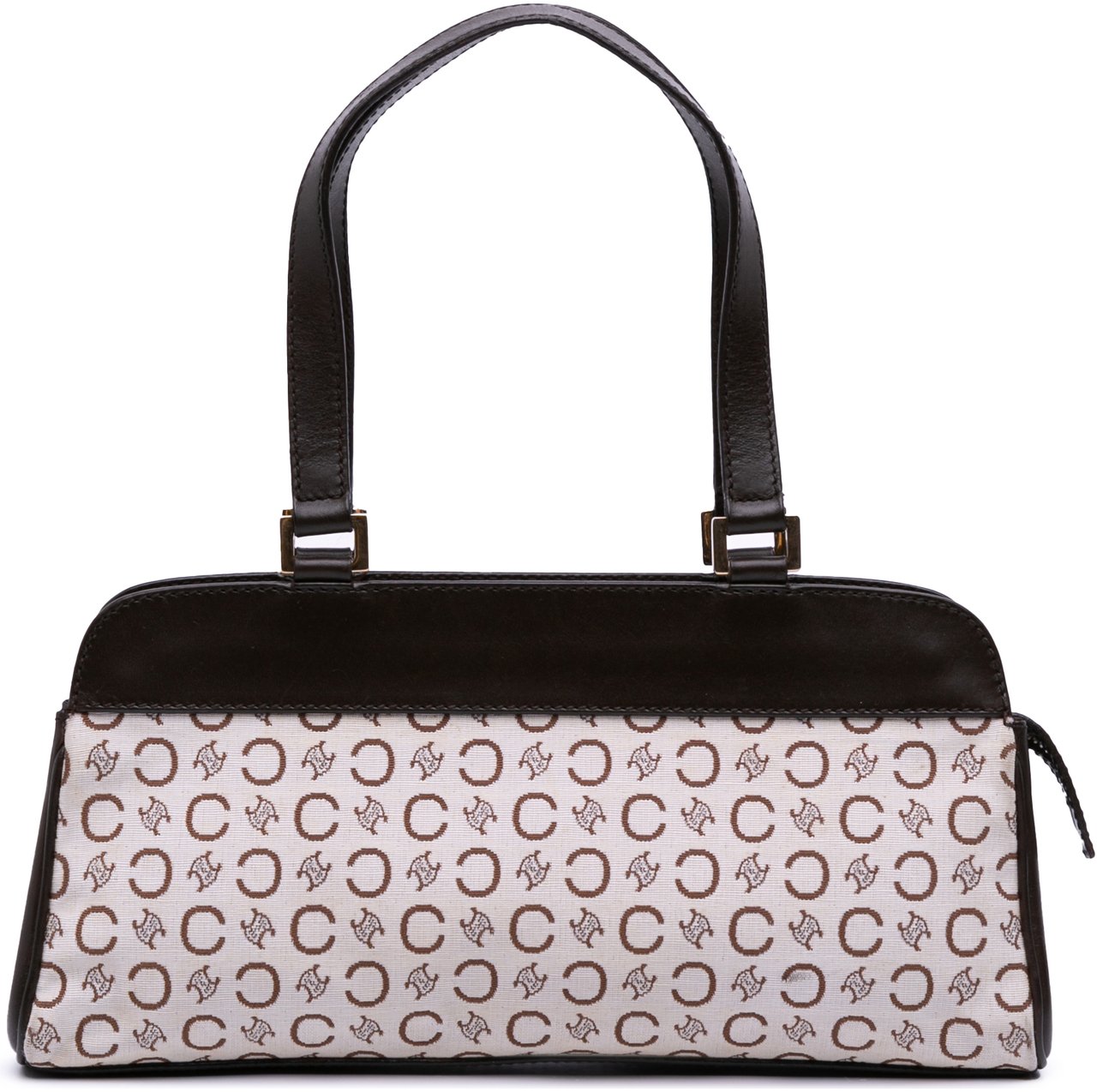 Celine C Macadam Canvas Handbag Bruin