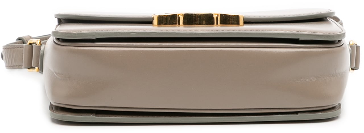 Celine Teen Shiny Calfskin Triomphe Crossbody Bruin