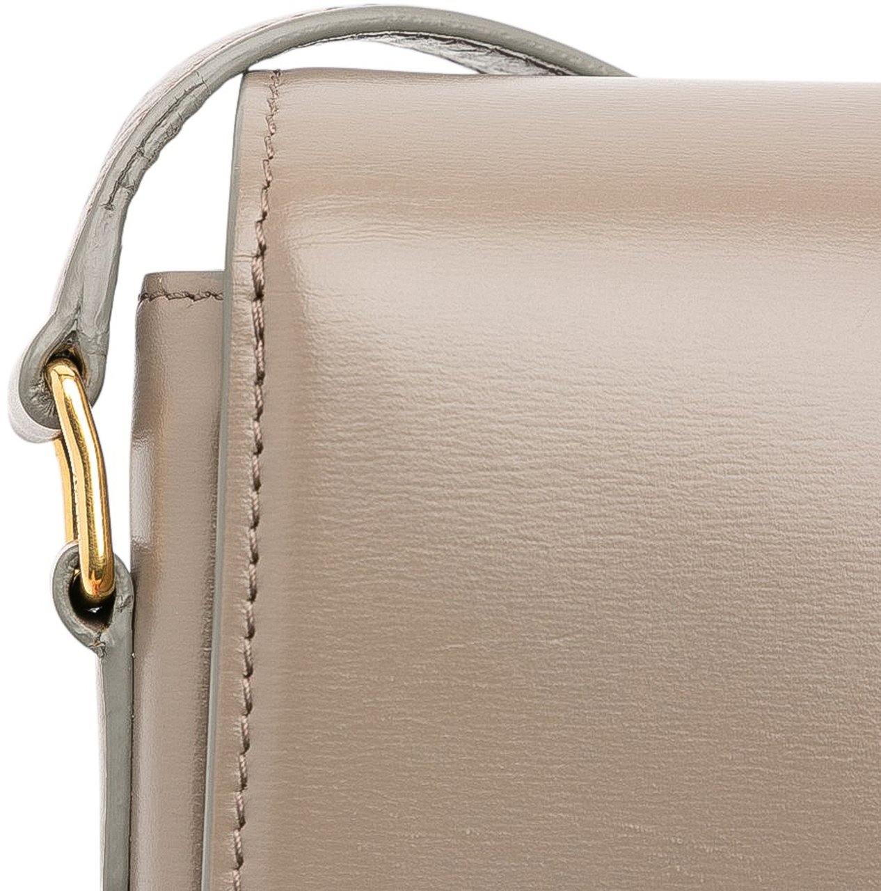 Celine Teen Shiny Calfskin Triomphe Crossbody Bruin