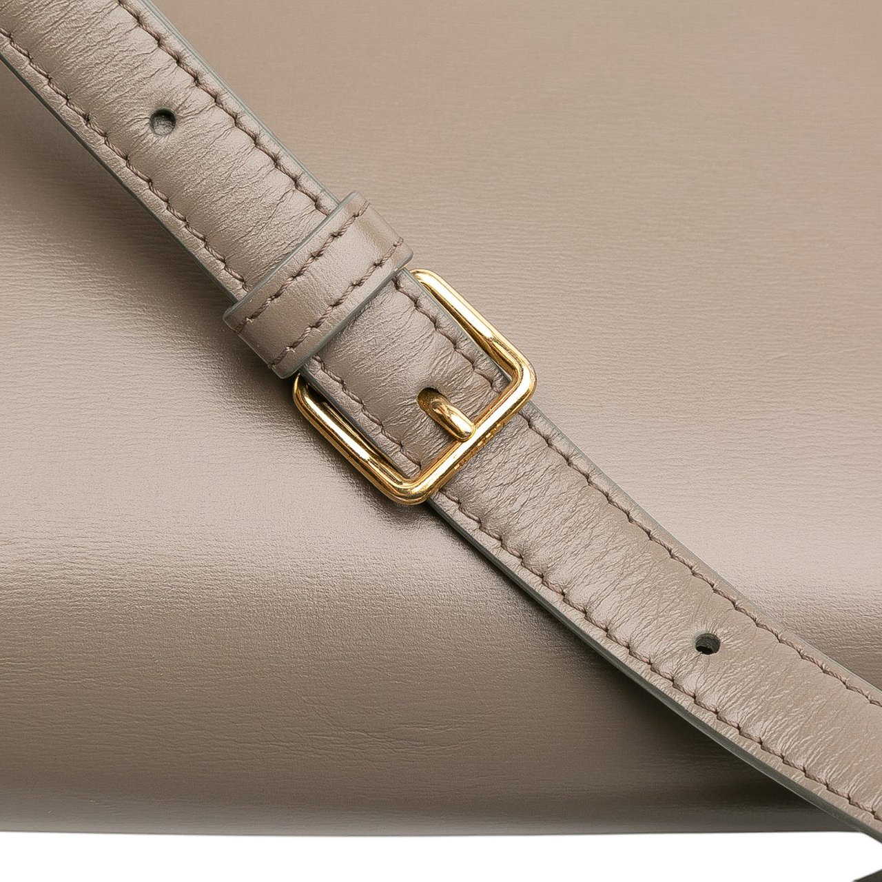 Celine Teen Shiny Calfskin Triomphe Crossbody Bruin