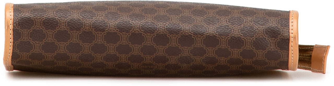 Celine Macadam Coated Canvas Clutch Bruin