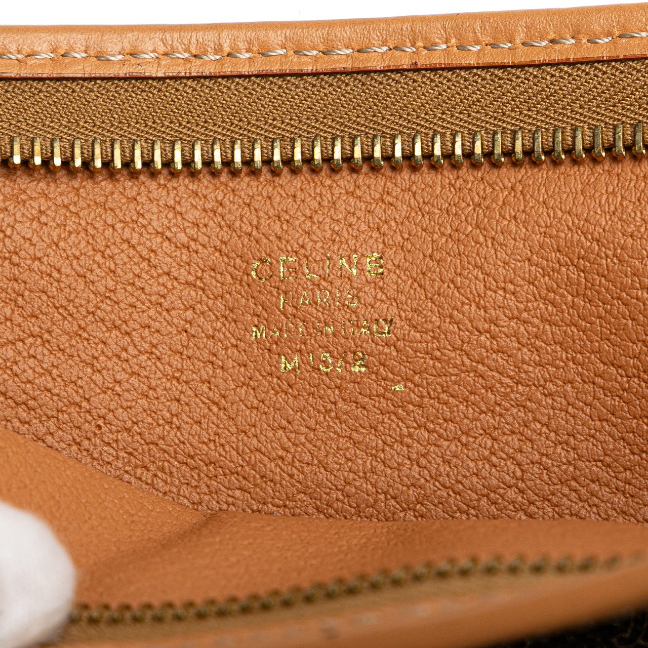 Celine Macadam Coated Canvas Clutch Bruin