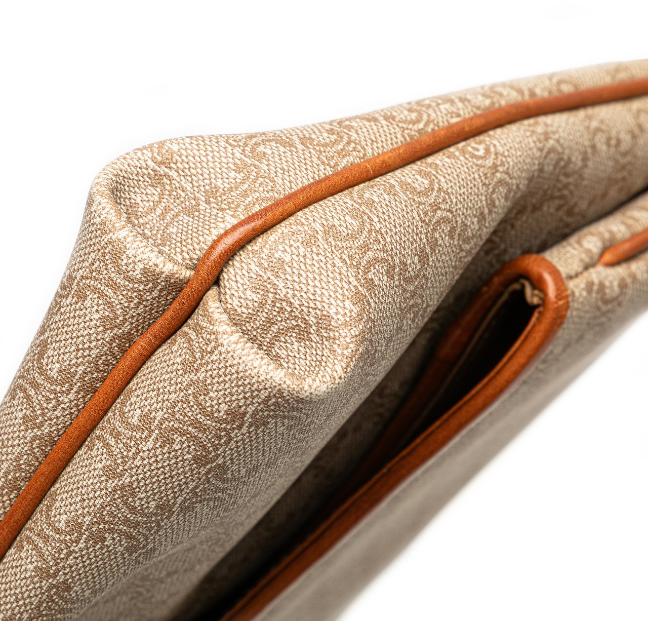 Celine Macadam Coated Canvas Clutch Bruin