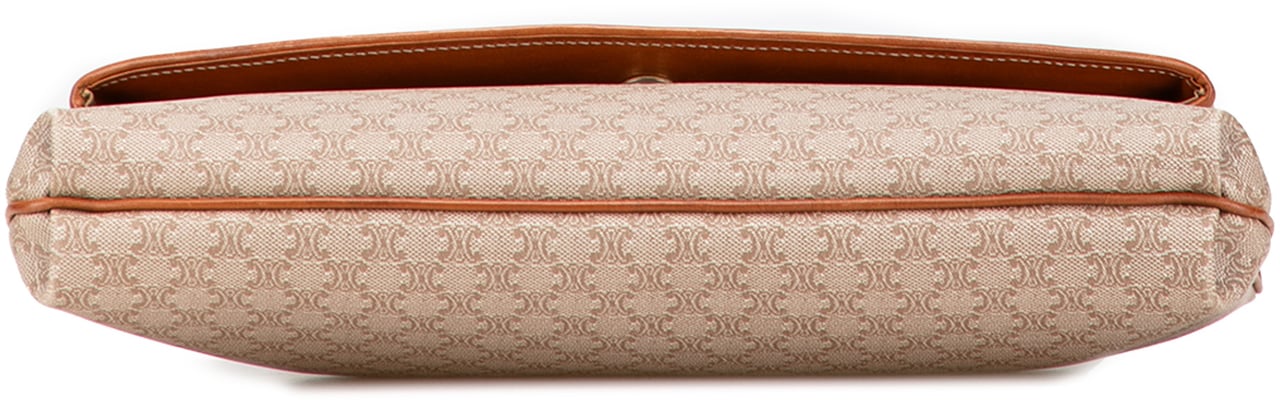 Celine Macadam Coated Canvas Clutch Bruin