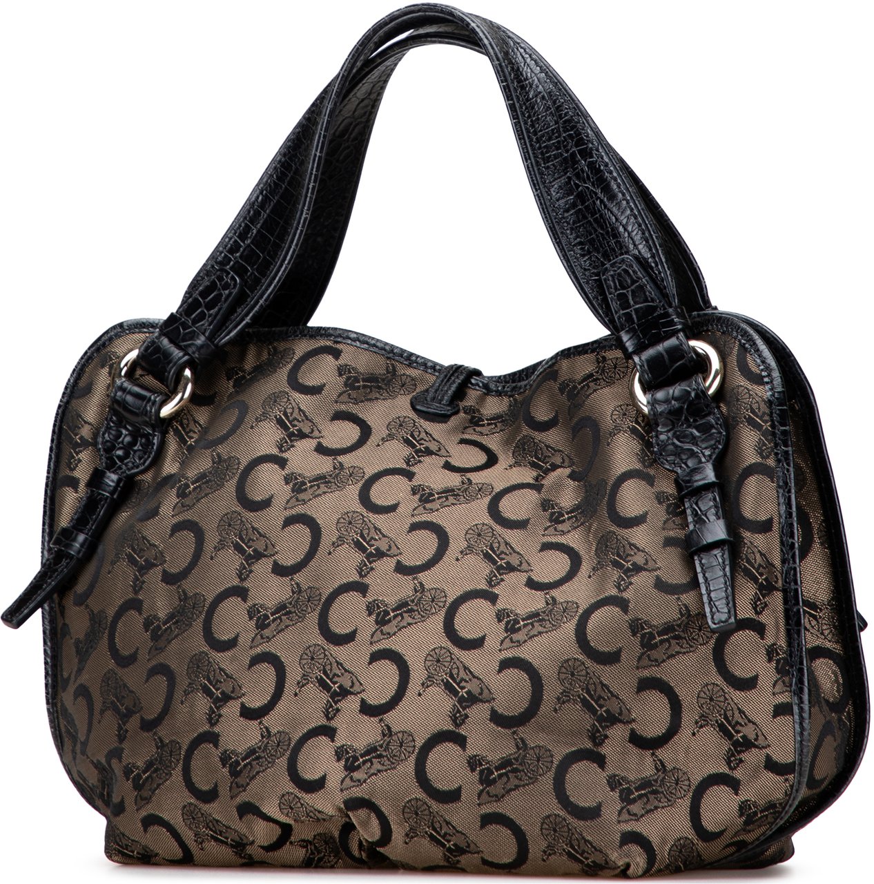 Celine C Carriage Canvas Bittersweet Hobo Bruin