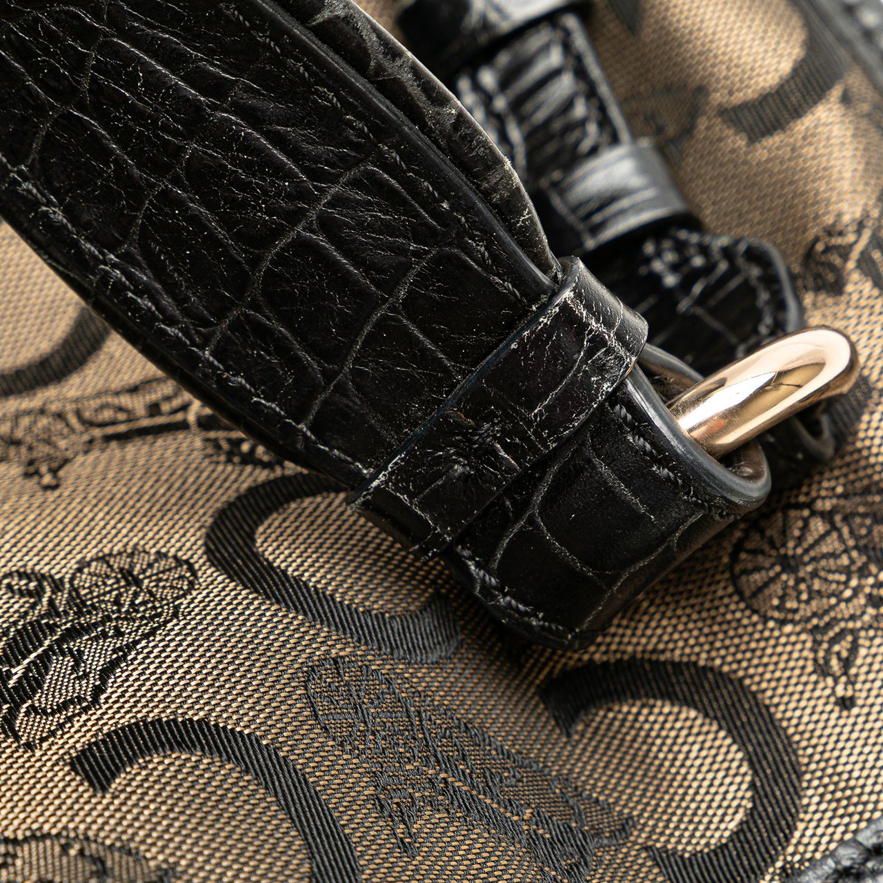 Celine C Carriage Canvas Bittersweet Hobo Bruin