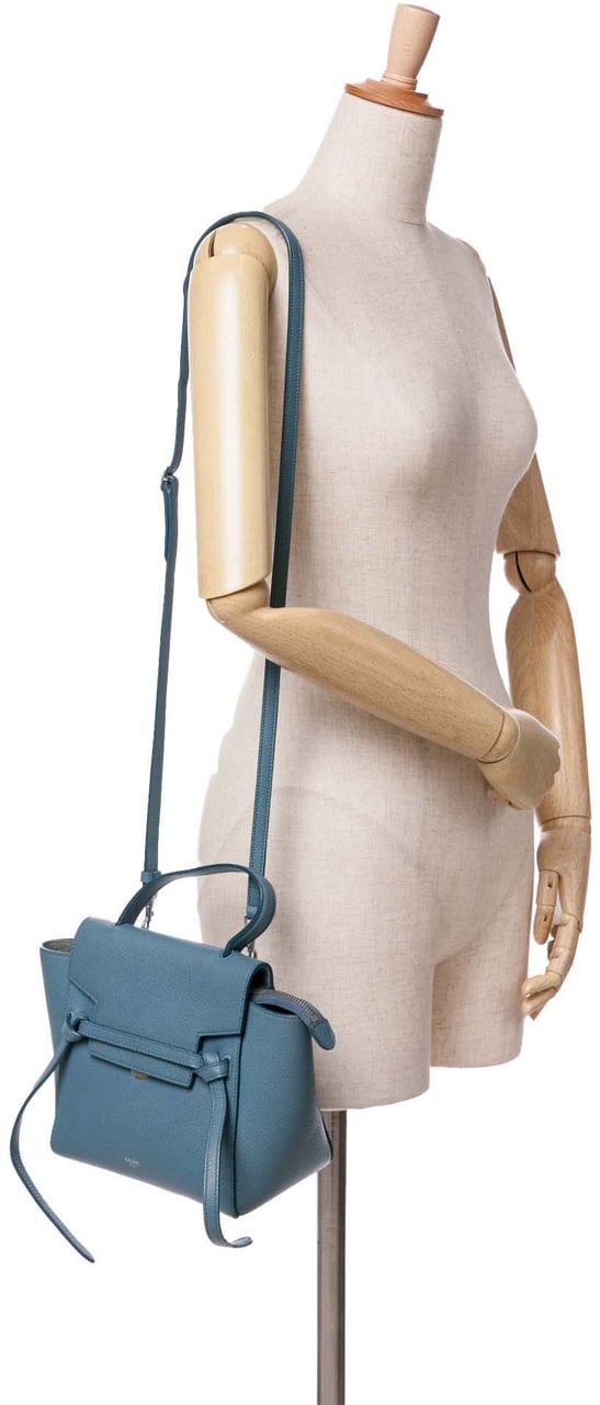 Celine Nano Grained Calfskin Belt Bag Blauw