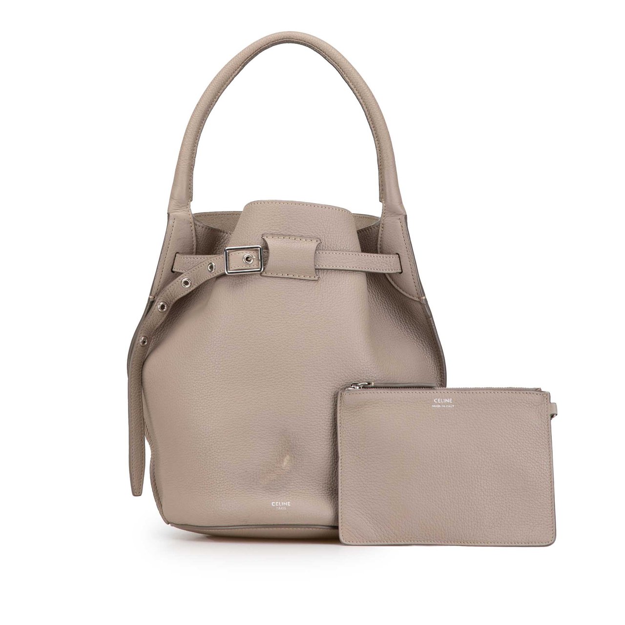 Celine Leather Big Bag Bucket Bruin