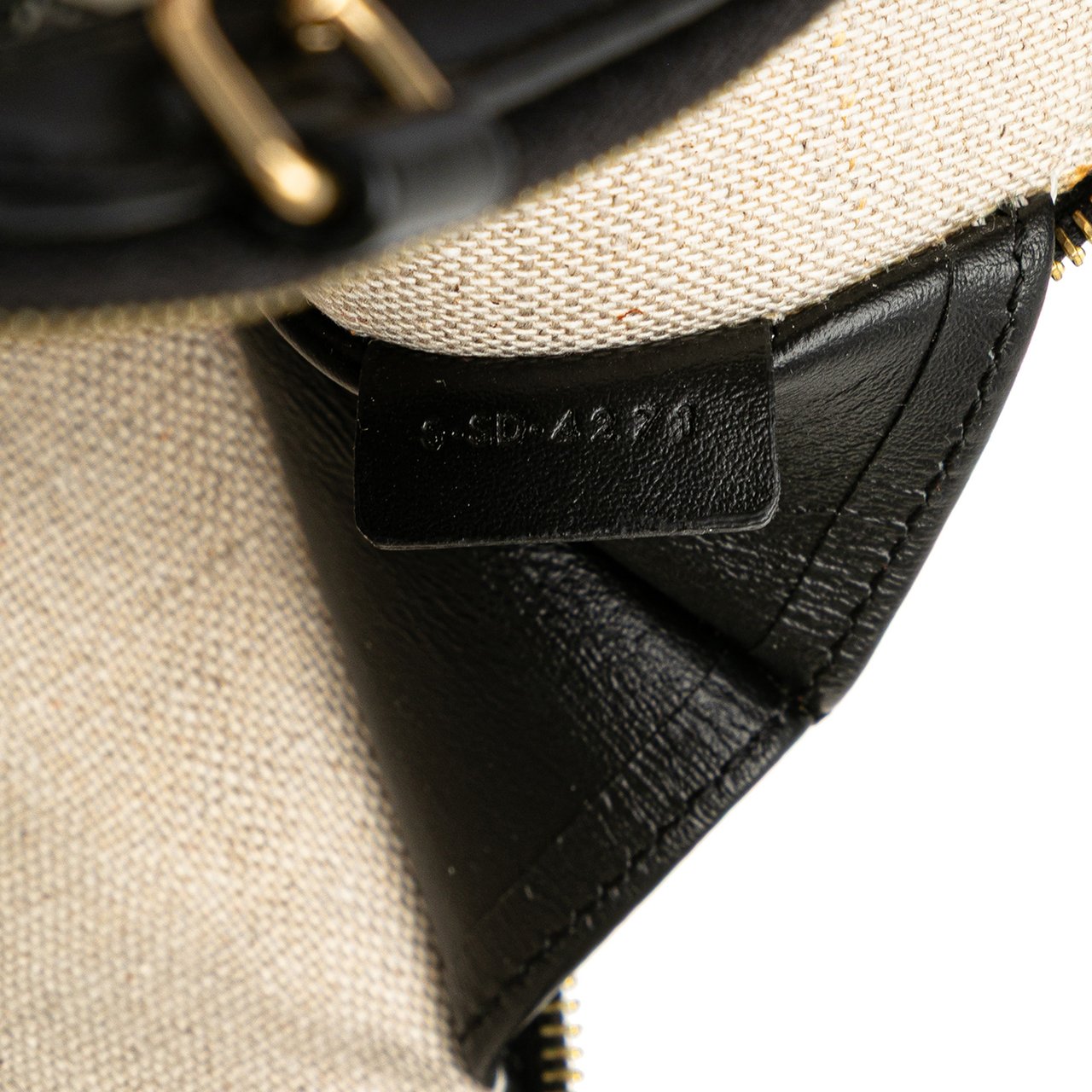 Celine Triomphe Emroidered Canvas Clutch On Chain Bruin