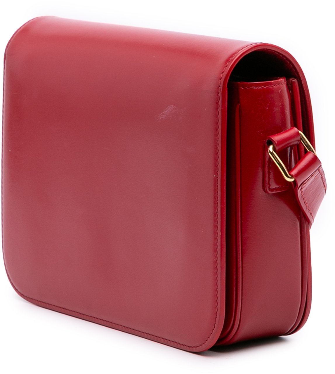 Celine Classique Shiny Calfskin Triomphe Crossbody Rood