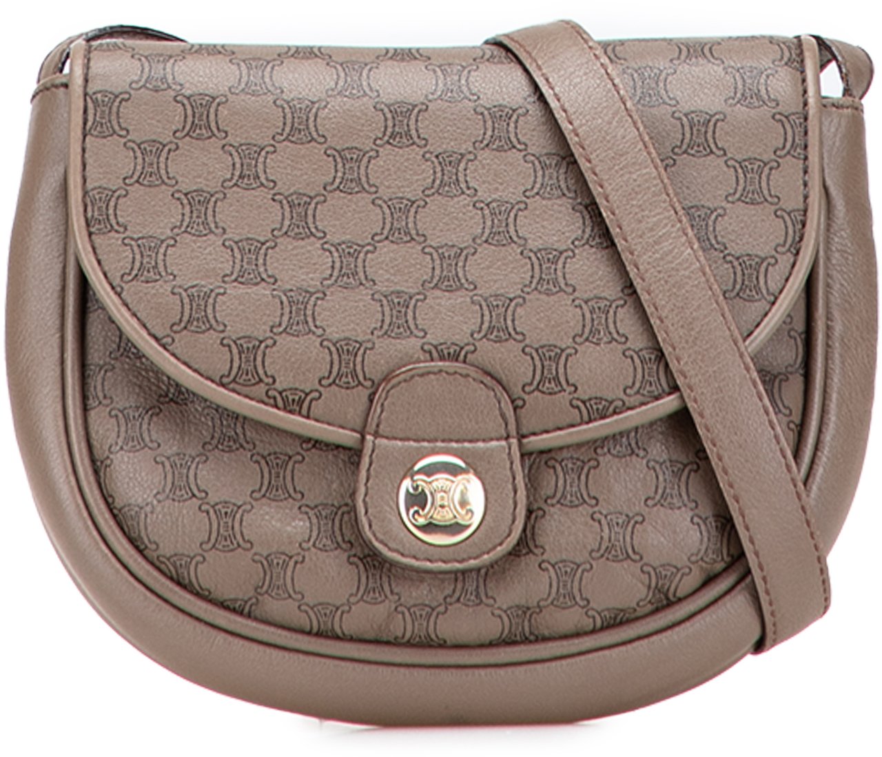 Celine Macadam Leather Crossbody Bruin