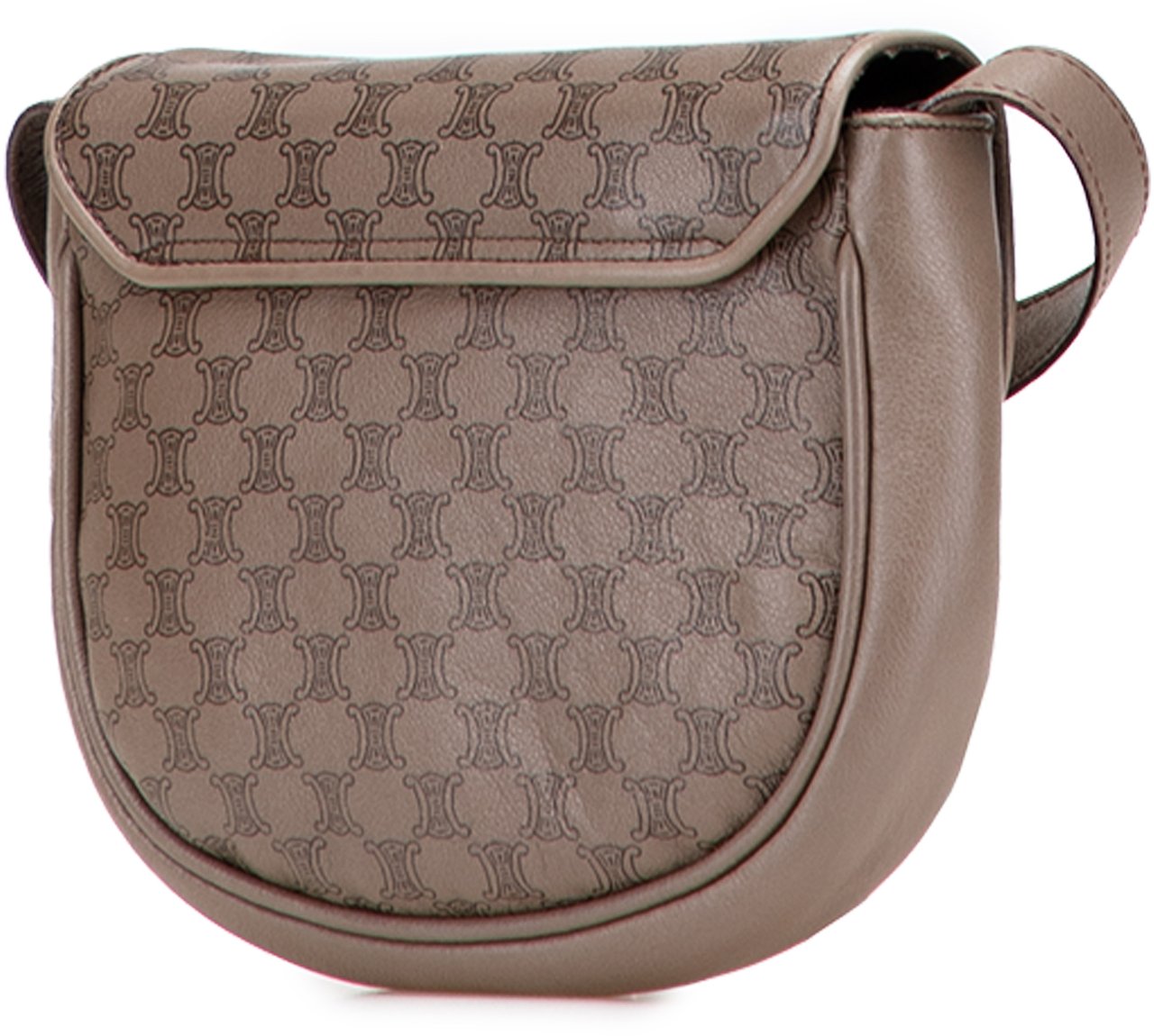 Celine Macadam Leather Crossbody Bruin