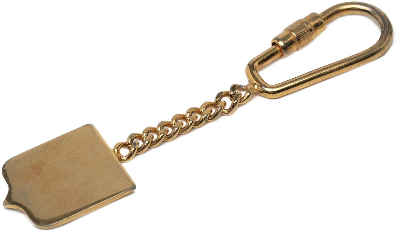 Celine Gold Plated Triomphe Key Chain Goud