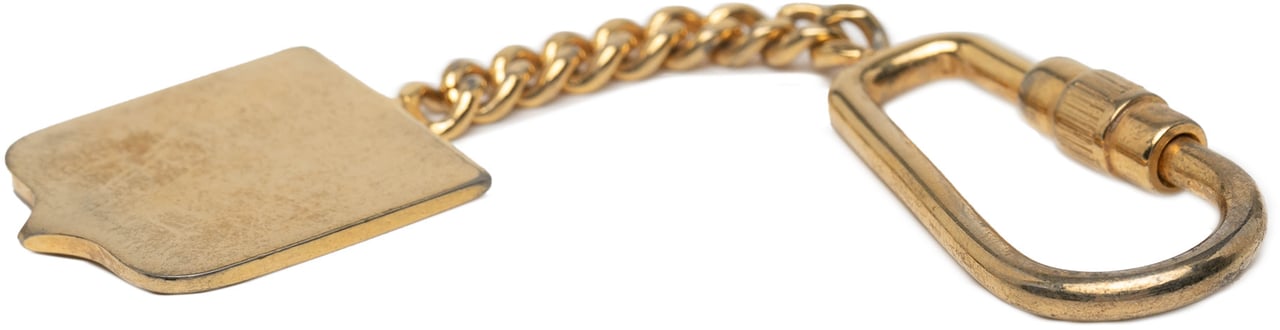 Celine Gold Plated Triomphe Key Chain Goud