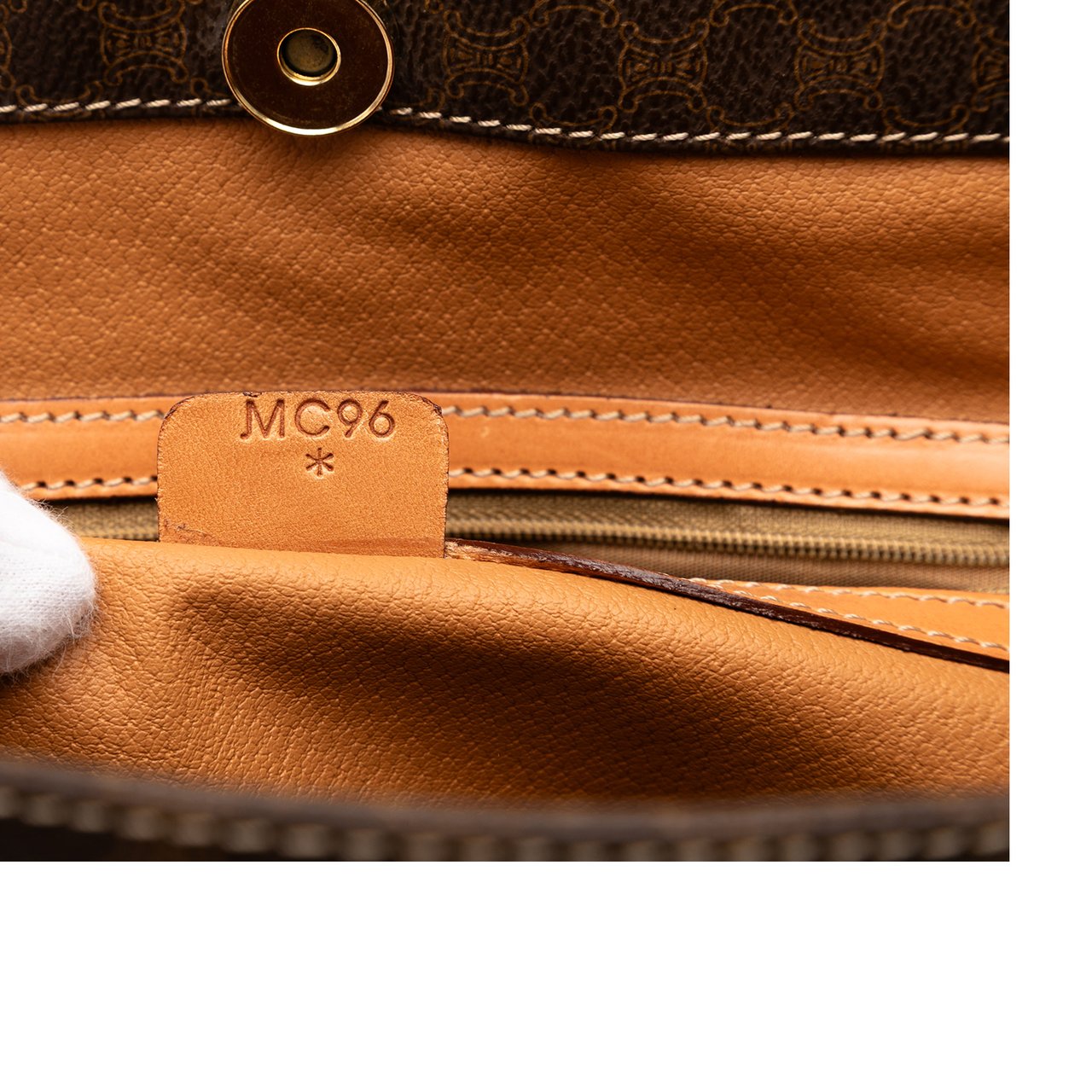 Celine Macadam Coated Canvas Tote Bruin