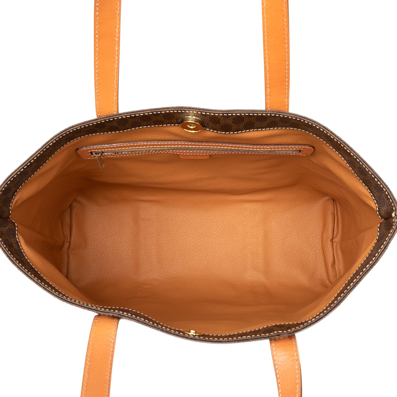 Celine Macadam Coated Canvas Tote Bruin