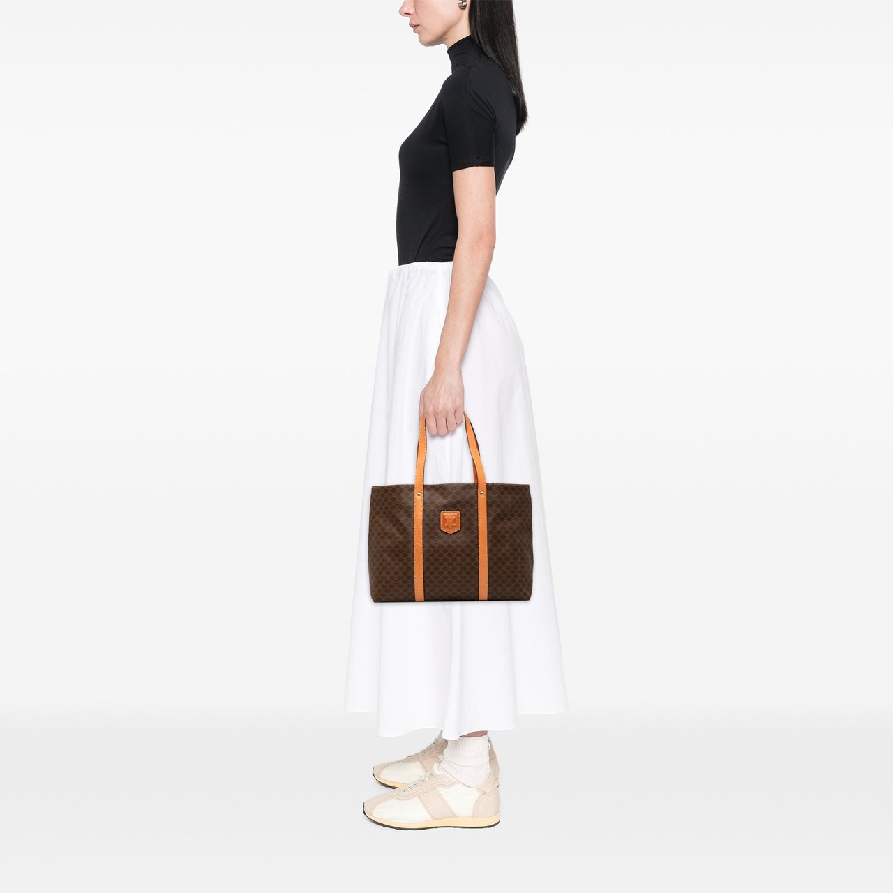 Celine Macadam Coated Canvas Tote Bruin