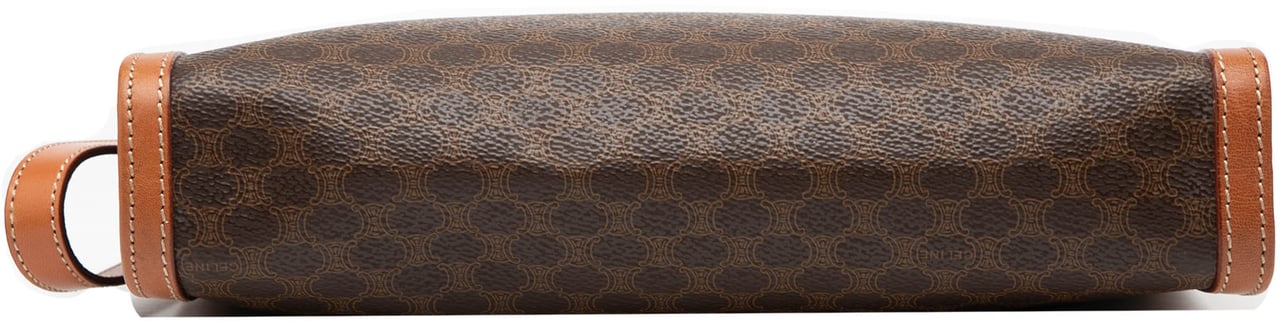 Celine Macadam Coated Canvas Clutch Bruin