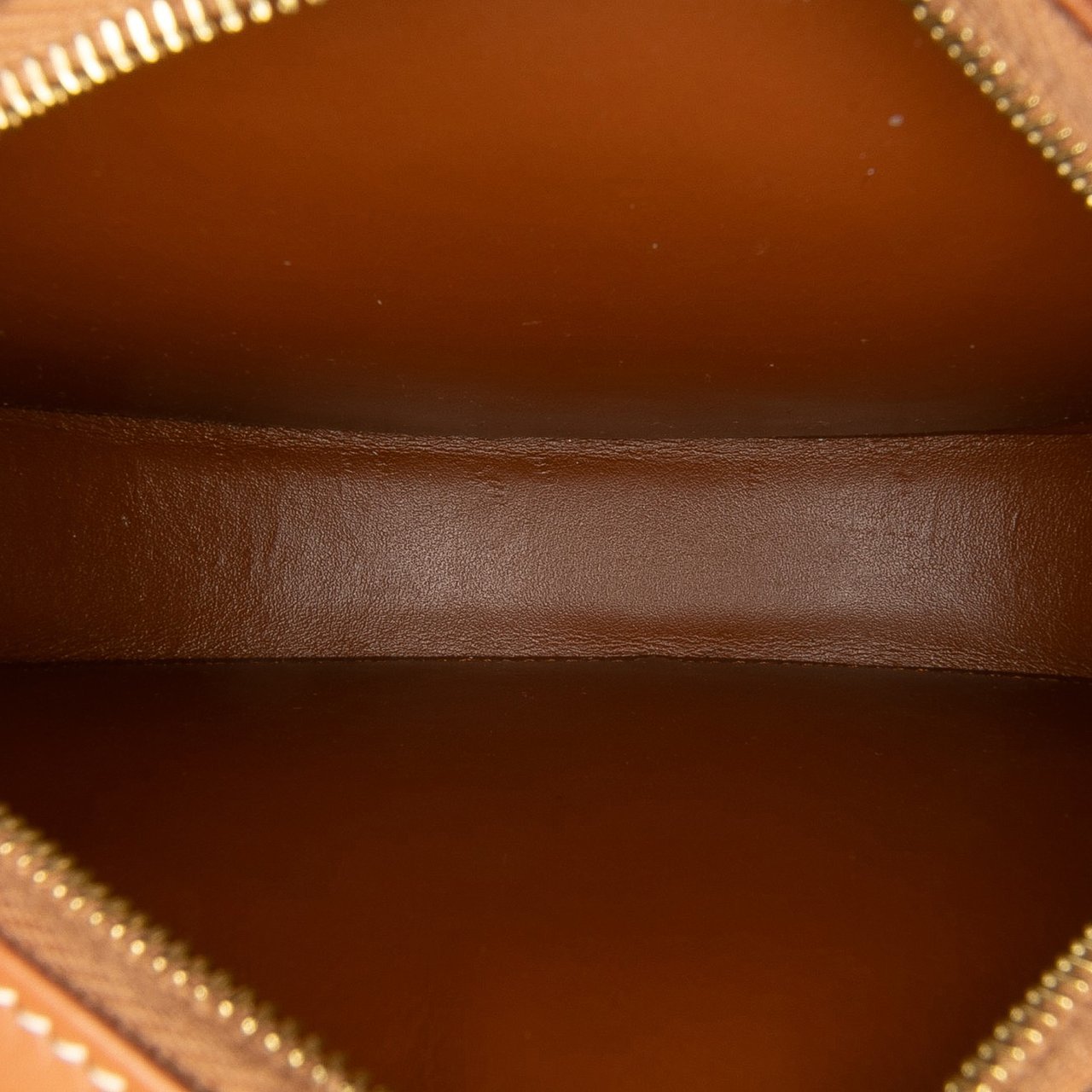 Celine Small Calfskin Cuir Triomphe Oval Crossbody Bruin