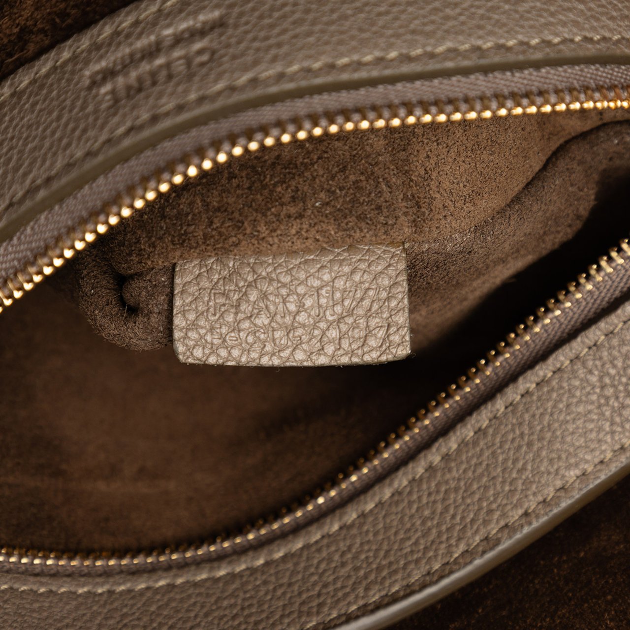 Celine Small Leather Phantom Cabas Tote Bruin