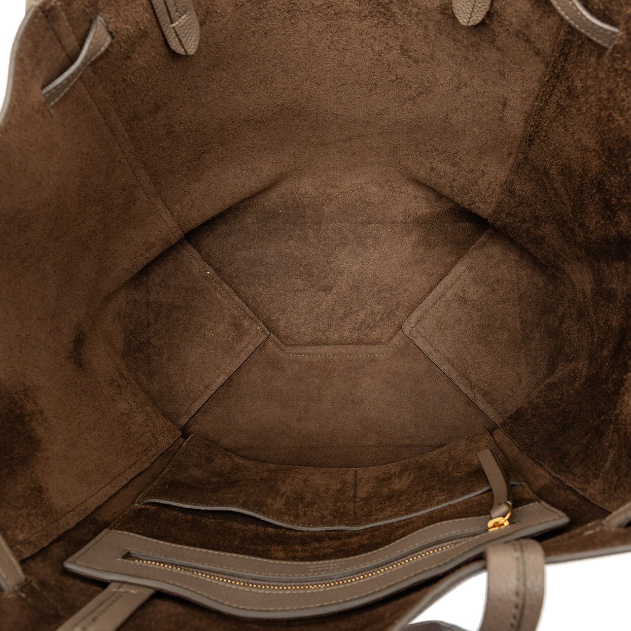 Celine Small Leather Phantom Cabas Tote Bruin