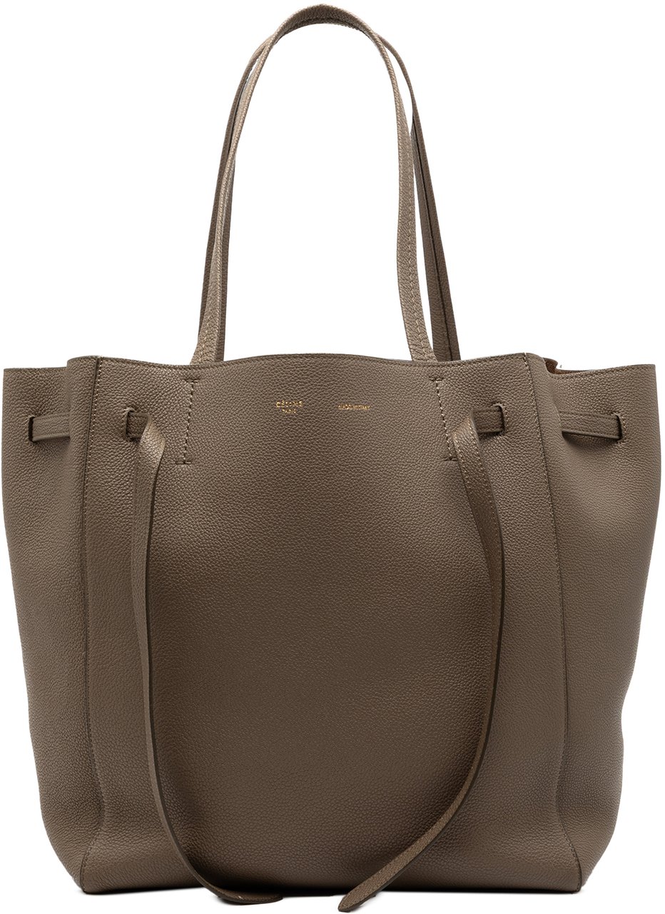 Celine Small Leather Phantom Cabas Tote Bruin