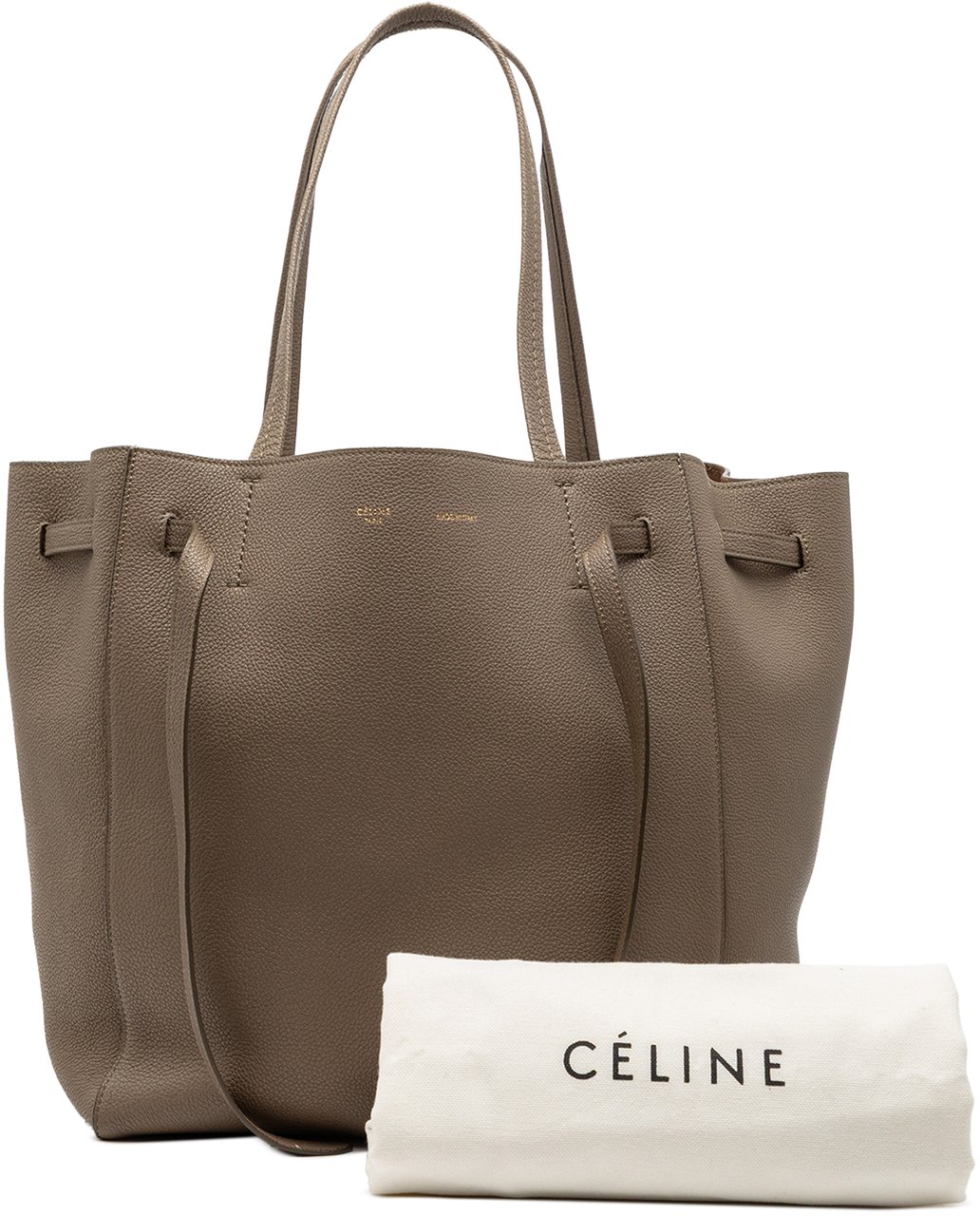 Celine Small Leather Phantom Cabas Tote Bruin