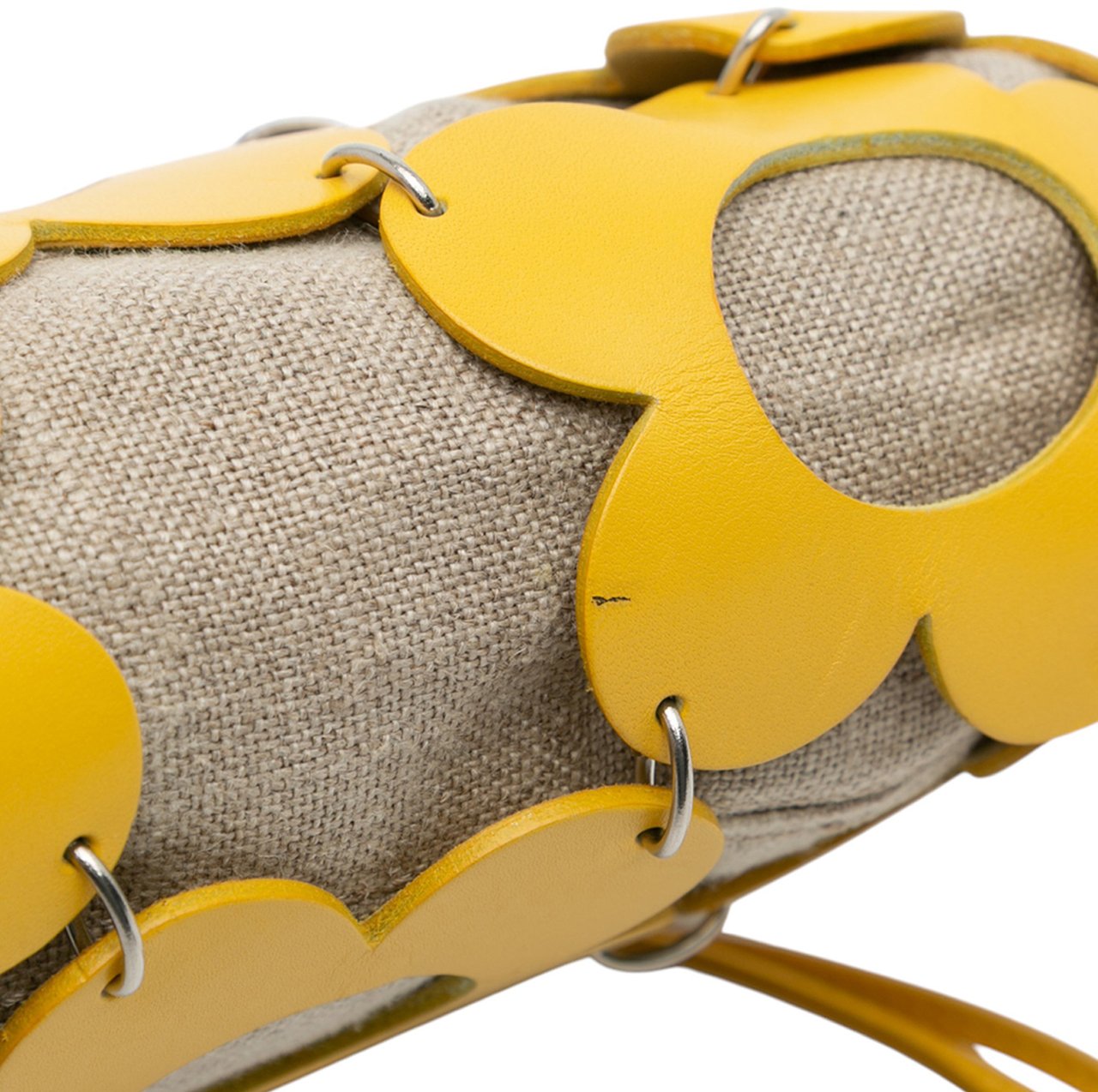 Celine Canvas and Leather Cutout Flower Crossbody Bruin