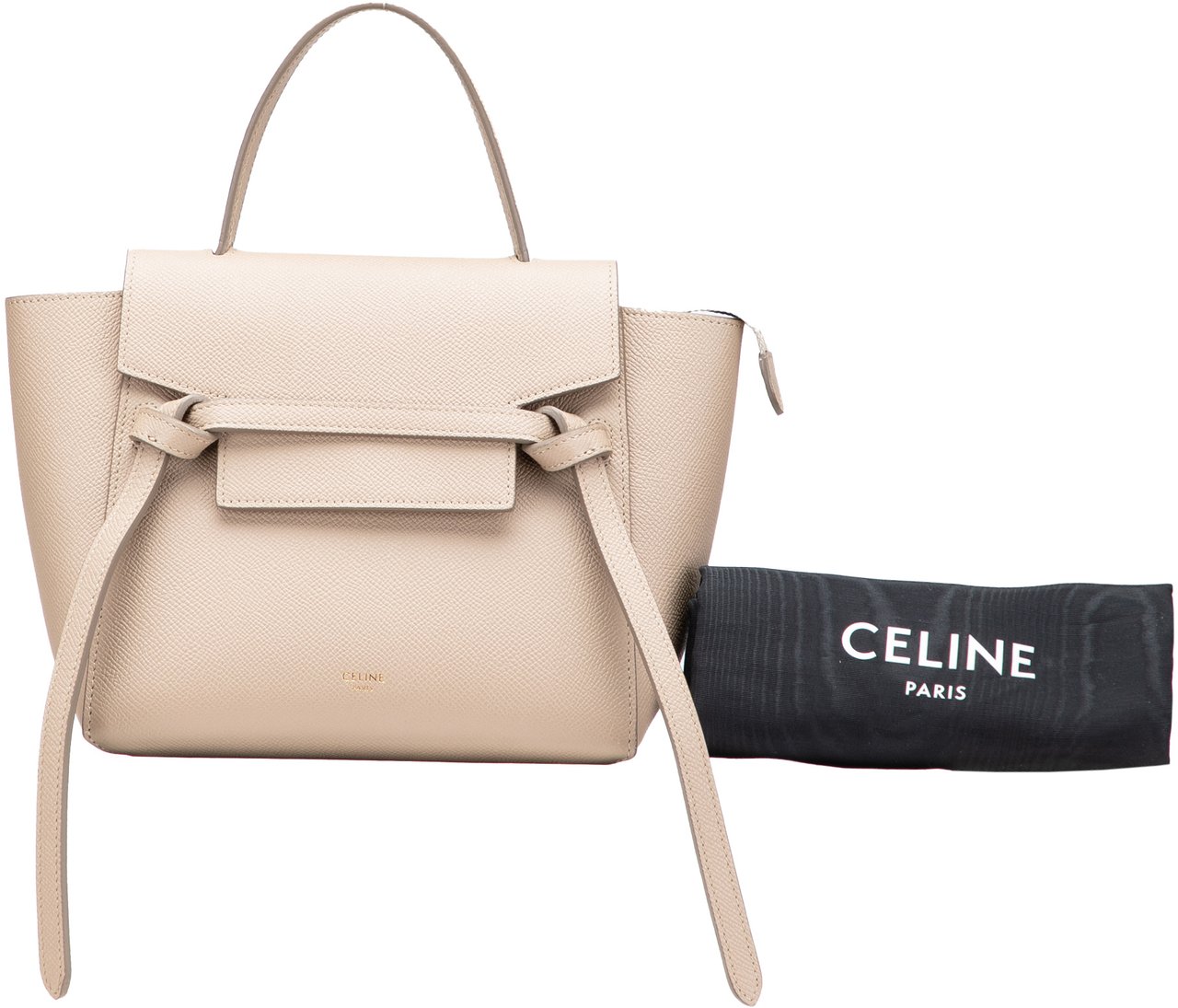 Celine Nano Grained Calfskin Belt Bag Bruin