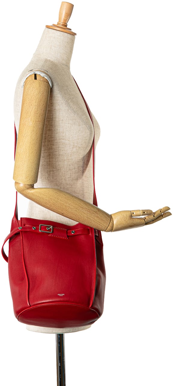 Celine Leather Big Bag Bucket Crossbody Rood