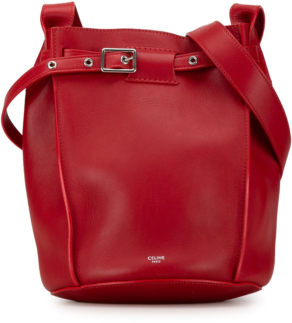Celine Leather Big Bag Bucket Crossbody Rood