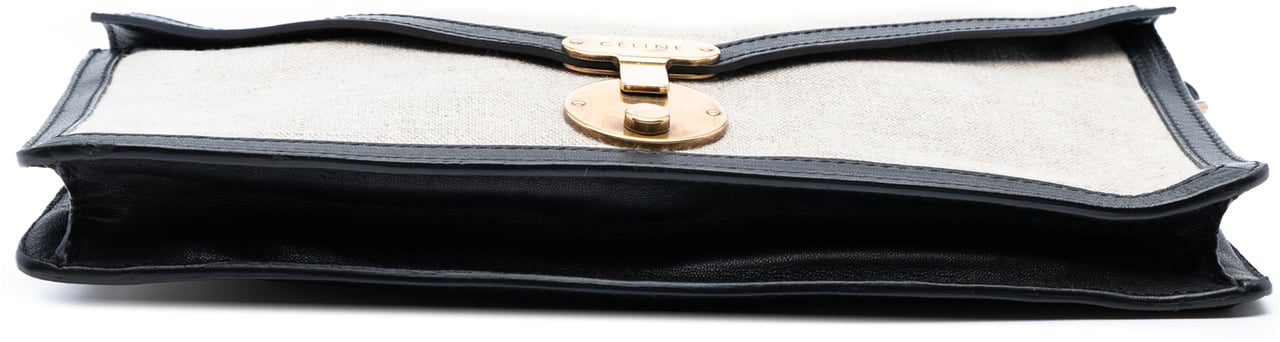 Celine Canvas and Calfskin Crossbody Bruin