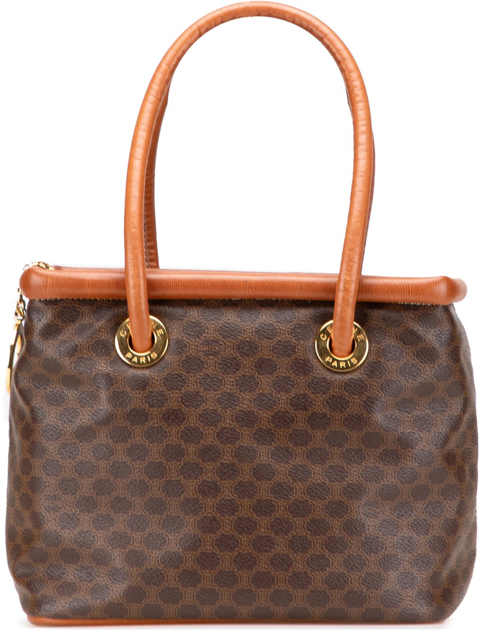 Celine Macadam Coated Canvas Handbag Bruin