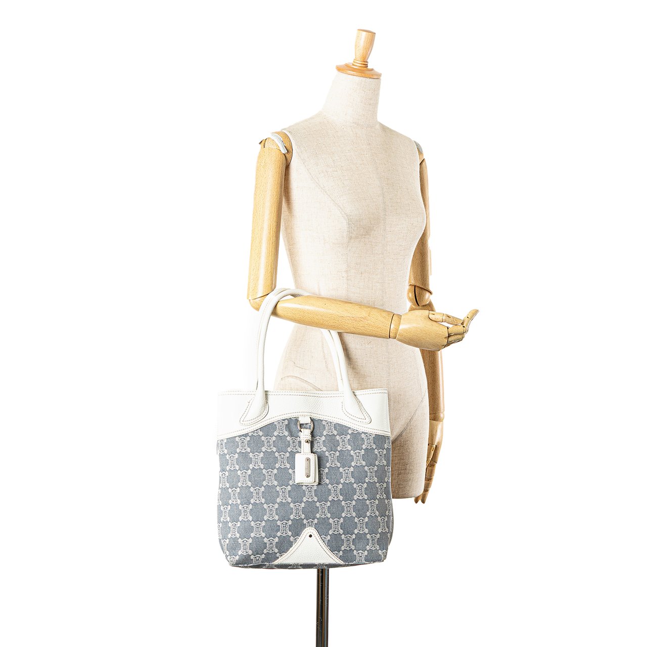 Celine Macadam Denim Tote Blauw