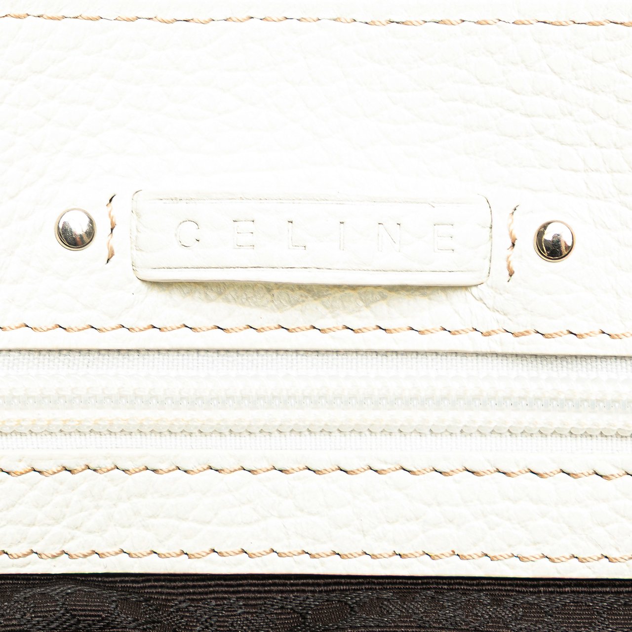 Celine Macadam Denim Tote Blauw