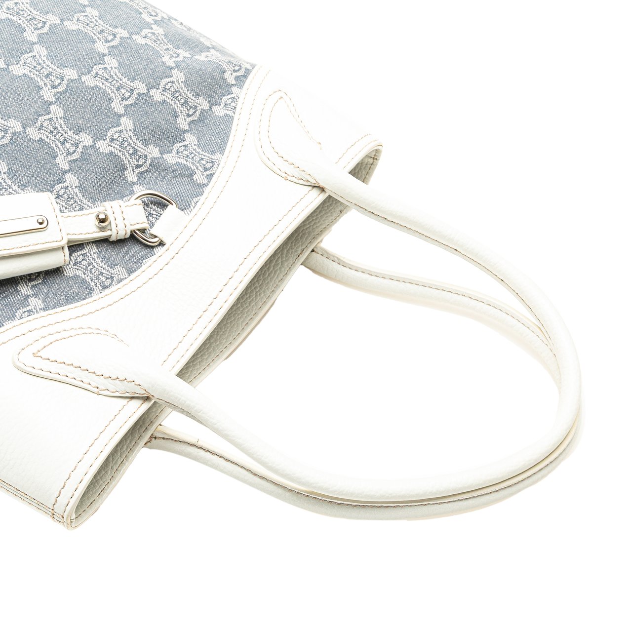 Celine Macadam Denim Tote Blauw