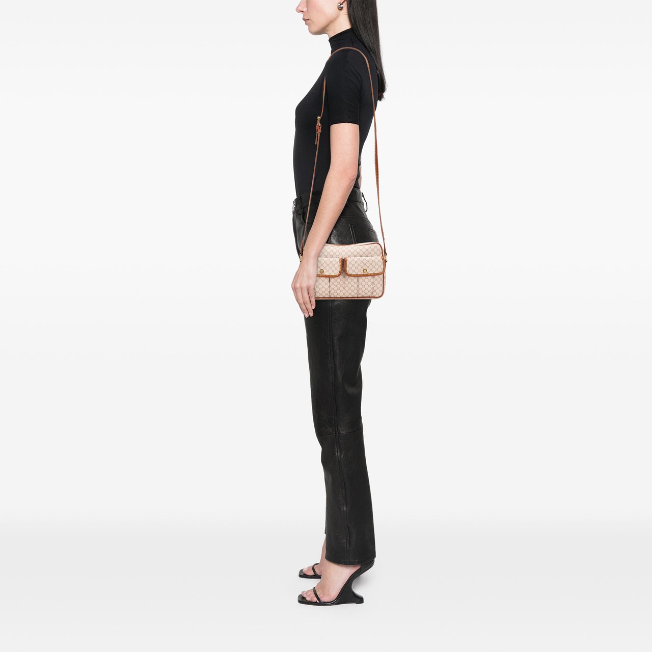 Celine Macadam Canvas Crossbody Bruin
