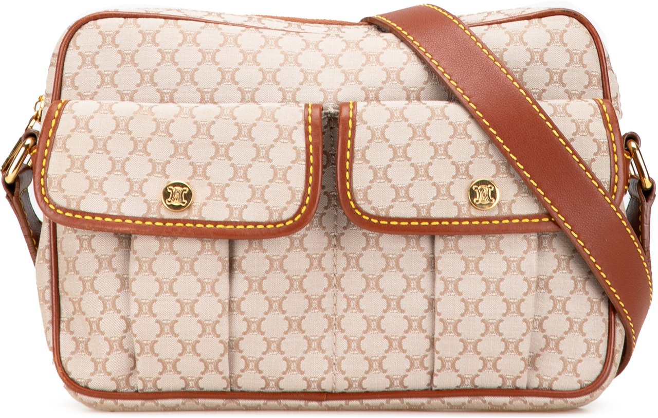 Celine Macadam Canvas Crossbody Bruin